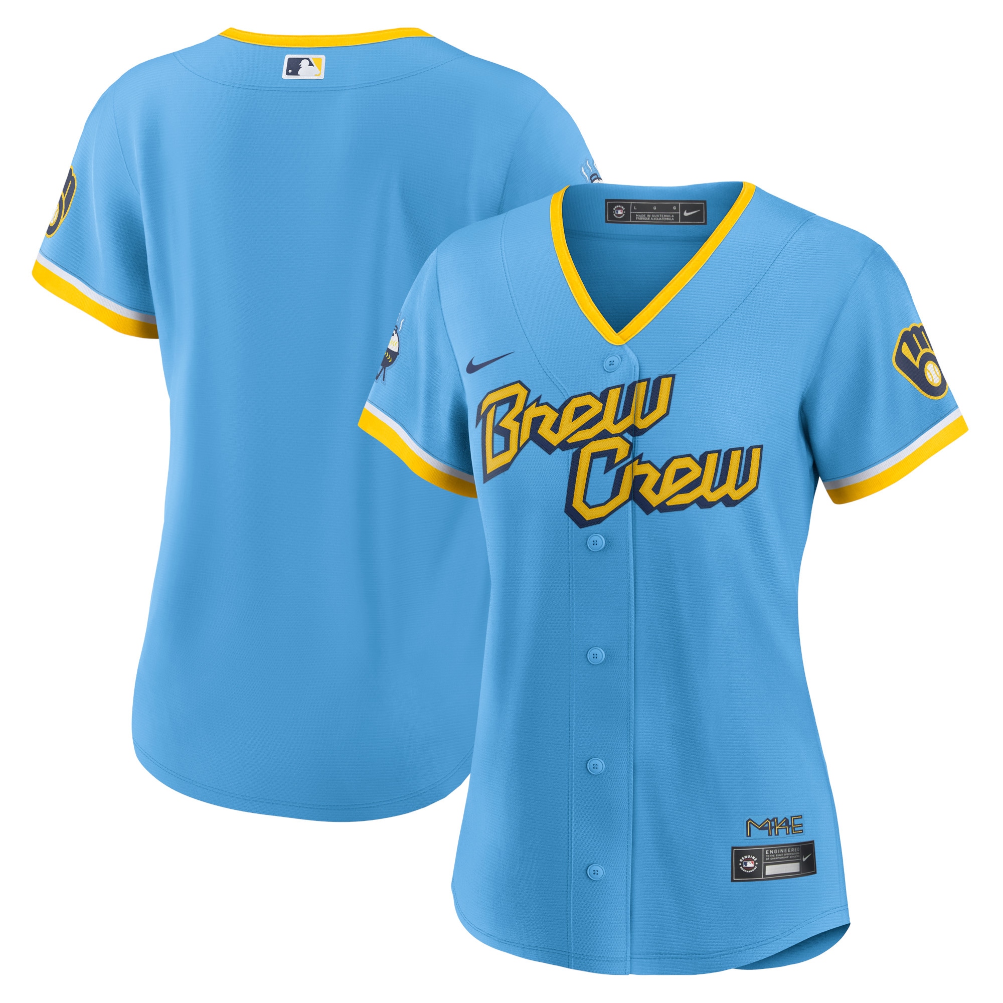 Women’s Milwaukee Brewers Powder Blue 2022 City Connect Team Jersey