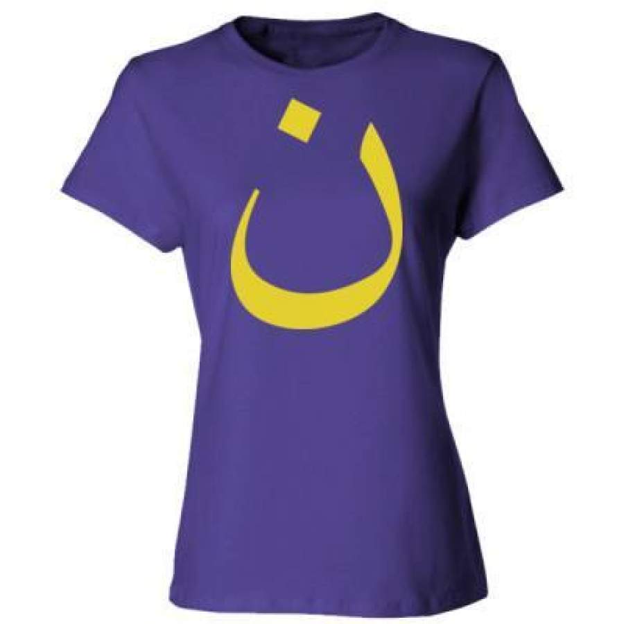 AGR Arabic “N” Christian Solidarity – Ladies’ Cotton T-Shirt