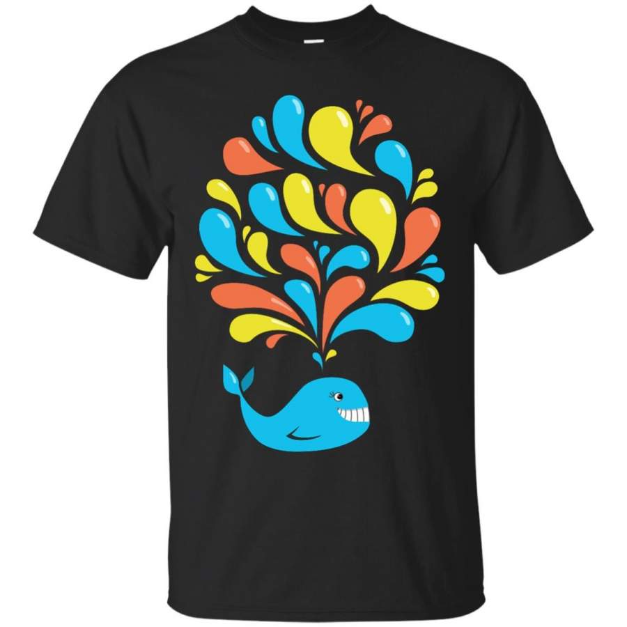 CARTOON WHALE – Colorful Splash Happy Cartoon Whale T Shirt & Hoodie