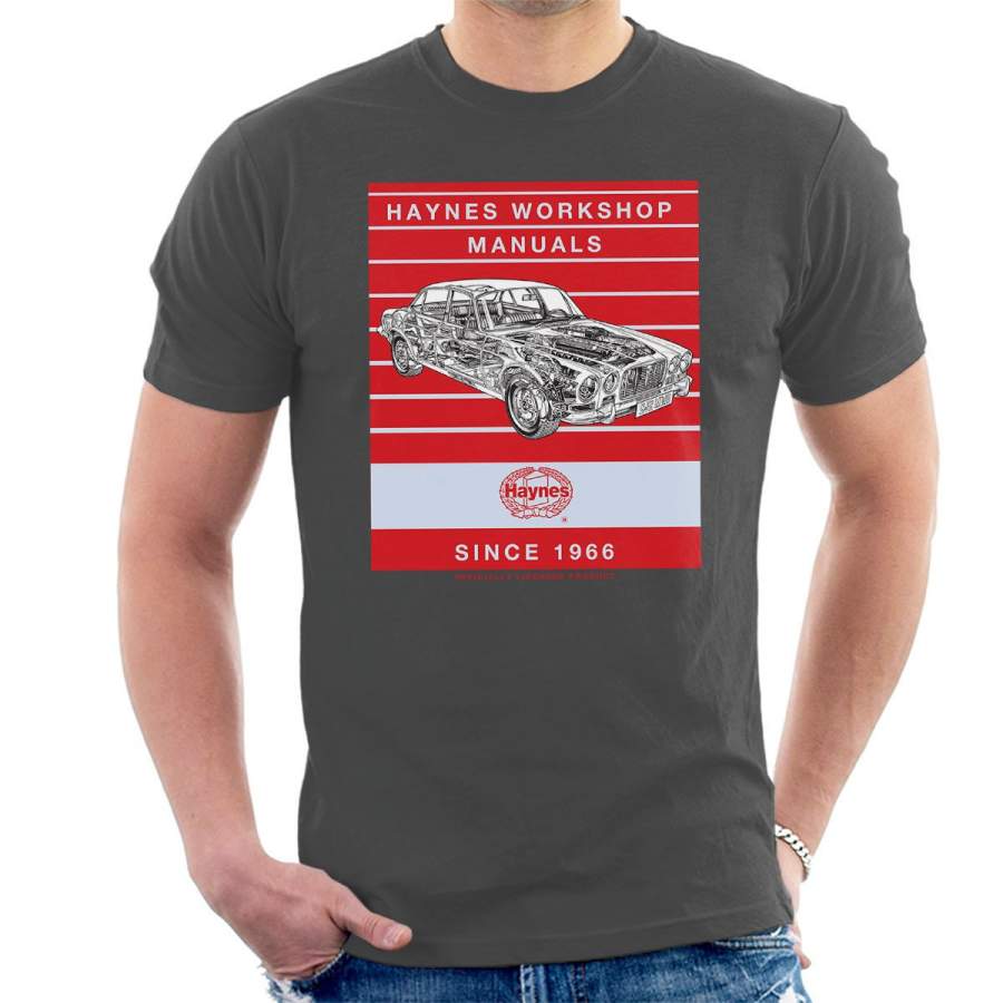 Haynes Workshop Manual 0242 Jaguar XJ6 Stripe Men’s T-Shirt