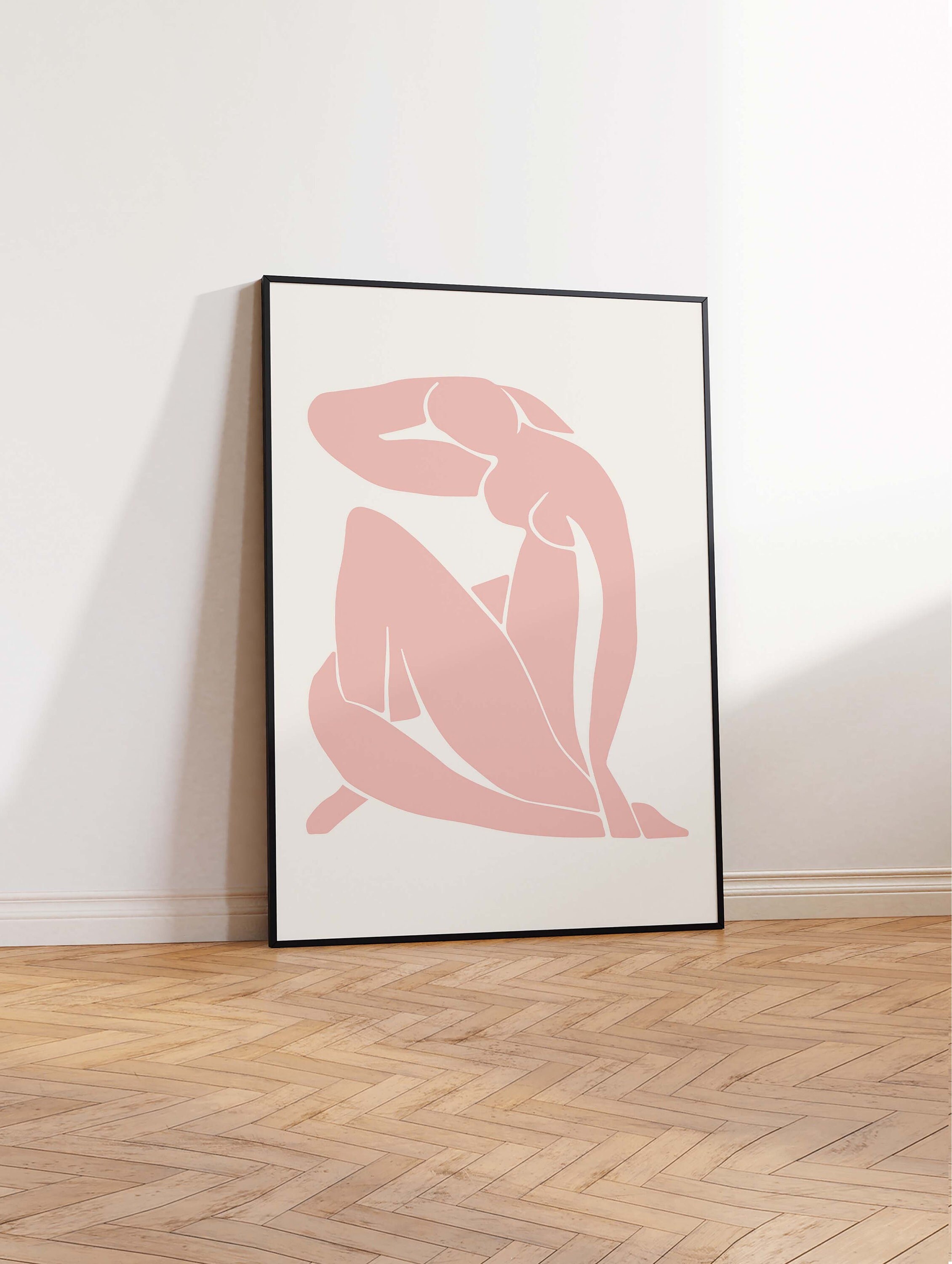 Henri Matisse Print, Blush Female Nude, Mtisse Blush Art, Line Art, Blush Modern Art, Blush Print- Wall Art Poster Print – Sizes A2 A3 A4