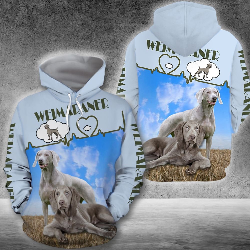 Weimaraner Couple 3D NBN250497 DE21 N23 NH97 Hoodie