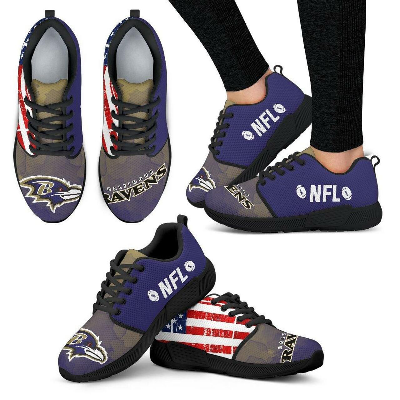 Baltimore Ravens Sneakers Simple Fashion Shoes Athletic Sneaker Running Shoes For Men, Women Shoes14979