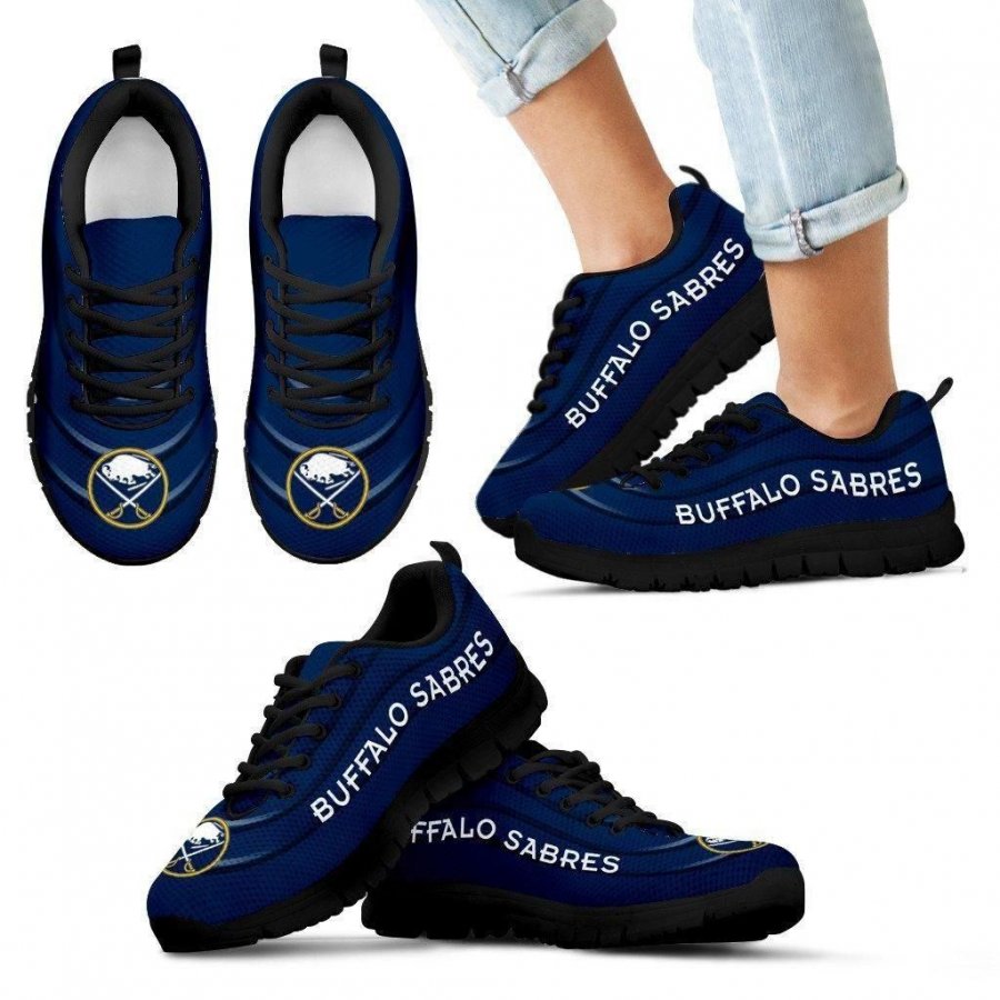 Wave Red Floating Pattern Buffalo Sabres Sneakers #567