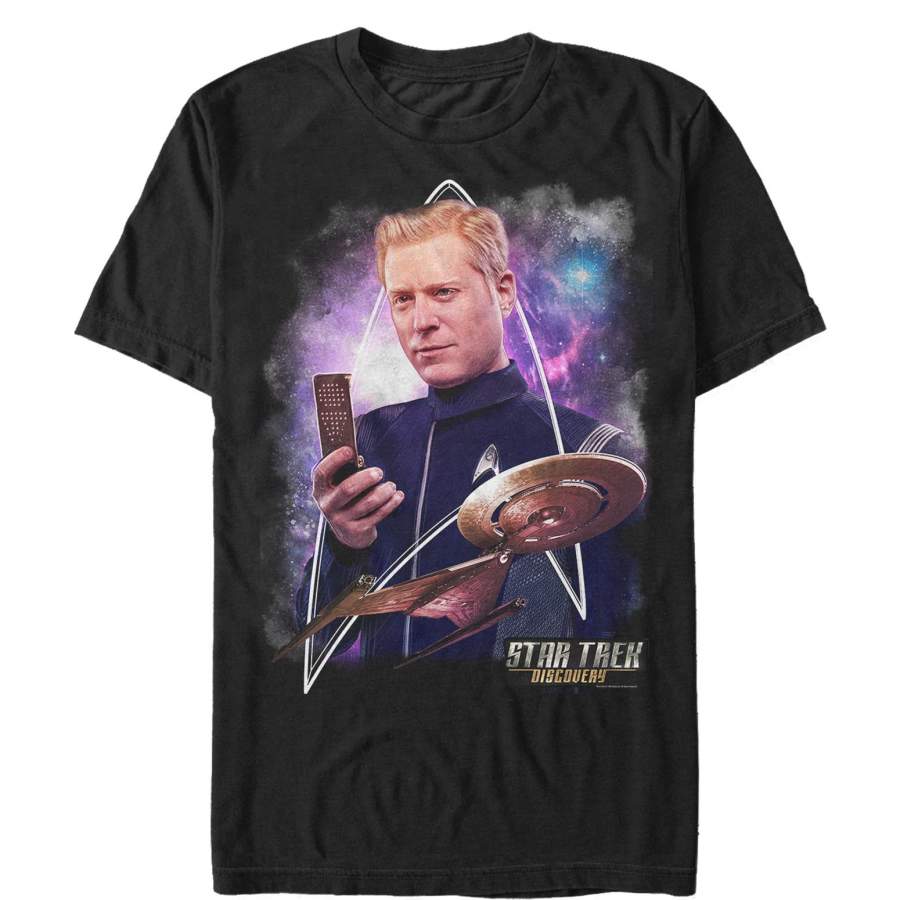 Star Trek Men’s Discovery Stamets Galaxy Portrait  T Shirt