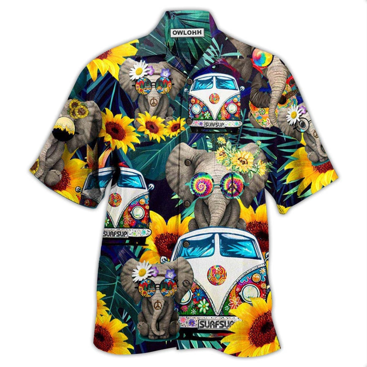 Hippie Elephant Wonderful Camping – Hawaiian Shirt