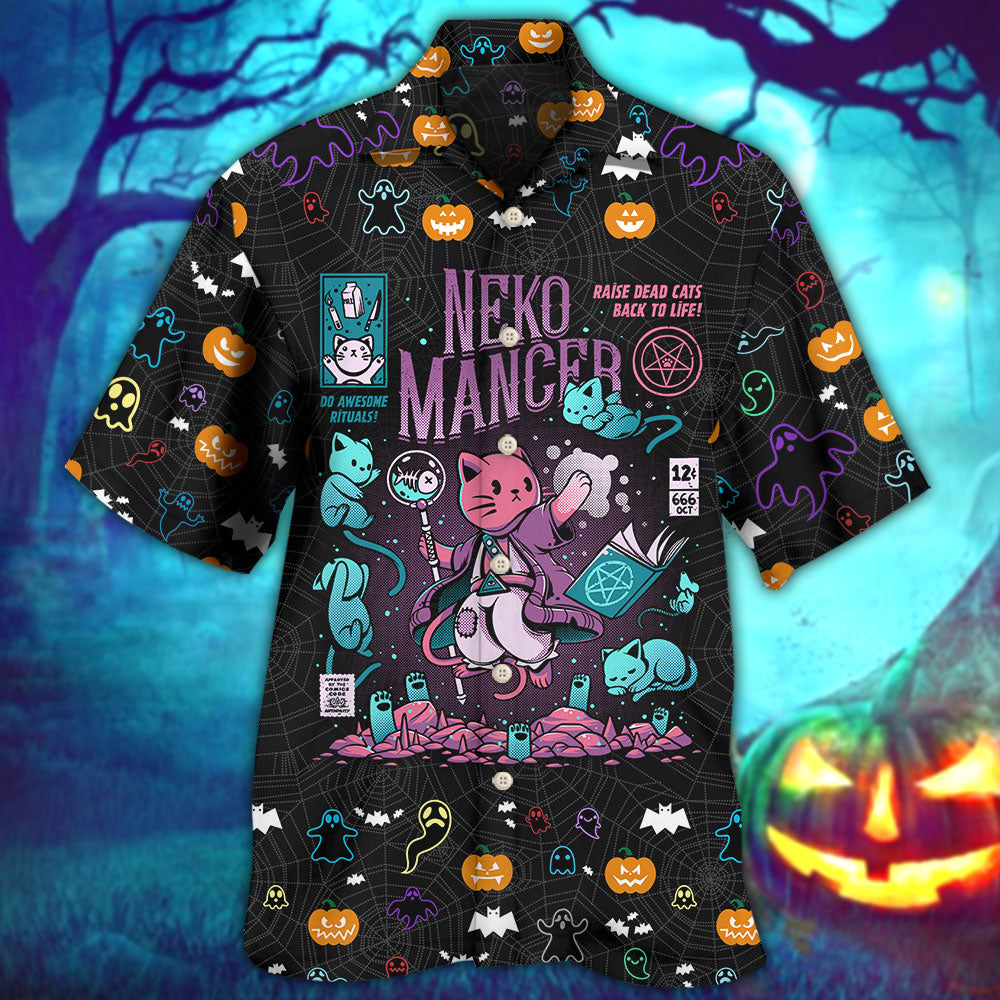 Cat Halloween Neko Mancer Hawaiian Shirt