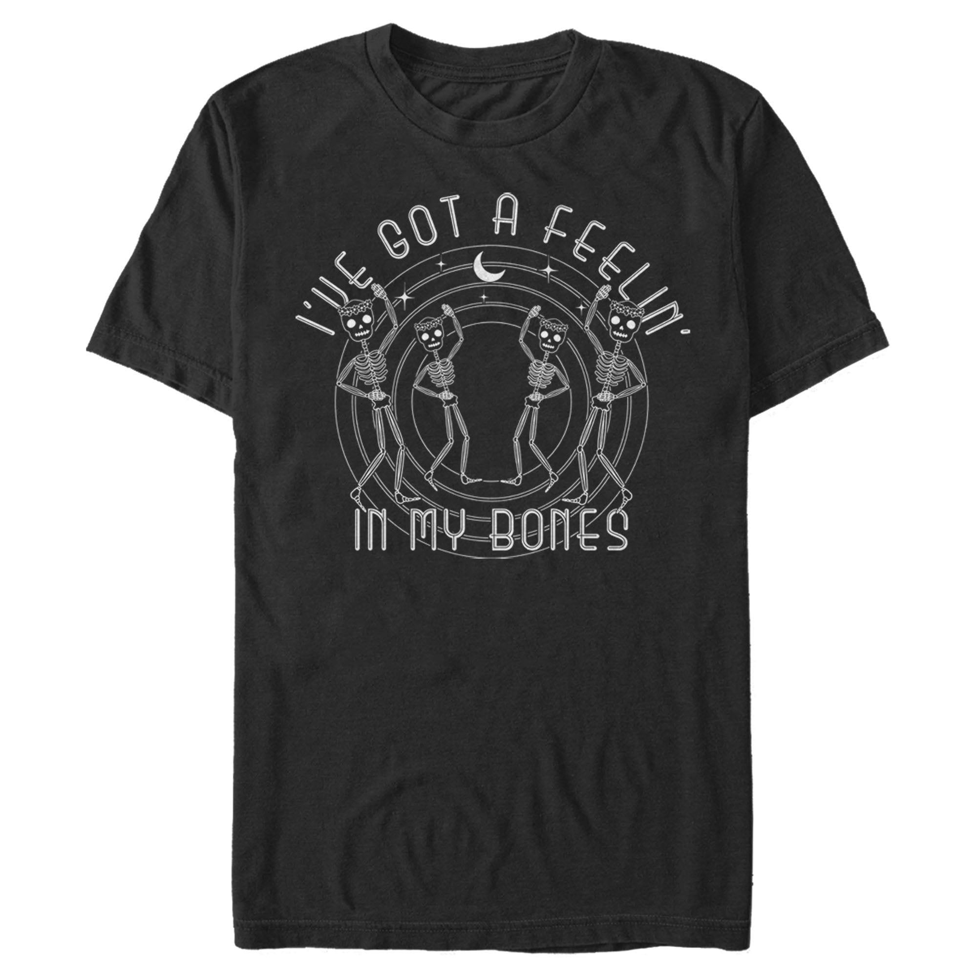 Lost Gods Men’S Halloween I’Ve Got A Feelin’ In My Bones  T-Shirt