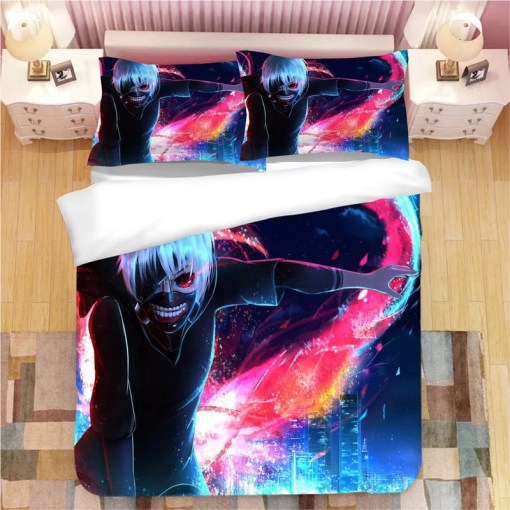 Tokyo Ghoul Kaneki Ken 6 Duvet Cover Pillowcase Home Decor 3D Bedding Set 9333