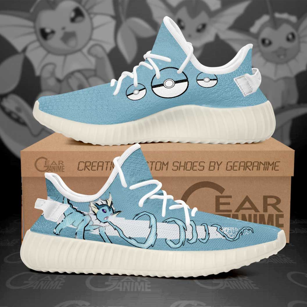 Vaporeon Yeezy Shoes Pokemon Custom Anime Sneakers – Yeezy Shoes