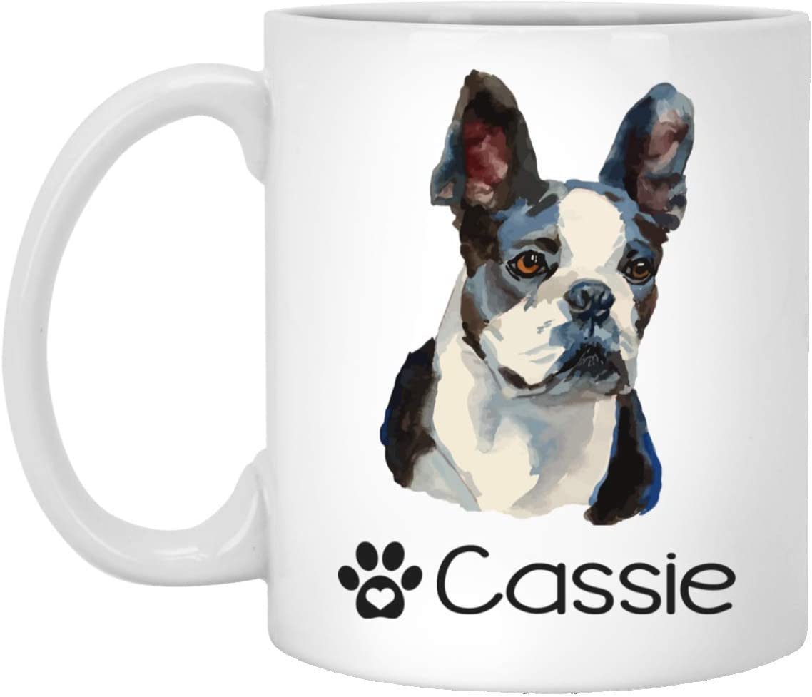 Personalized Boston Terrier Dog Mug – Pet Owner Gifts For Women – Gifts For Dog Lover – Boston Terrier Mom Dad Mugs – Dog Cups 11Oz