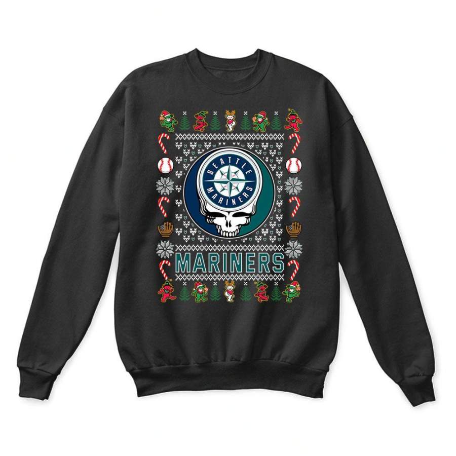 Seattle Mariners x Grateful Dead Christmas Ugly Sweater