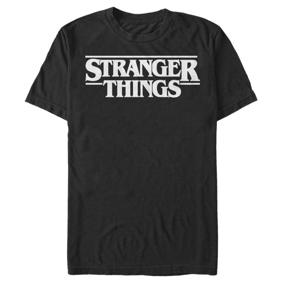 Stranger Things Men’s Ghostly Logo  T Shirt