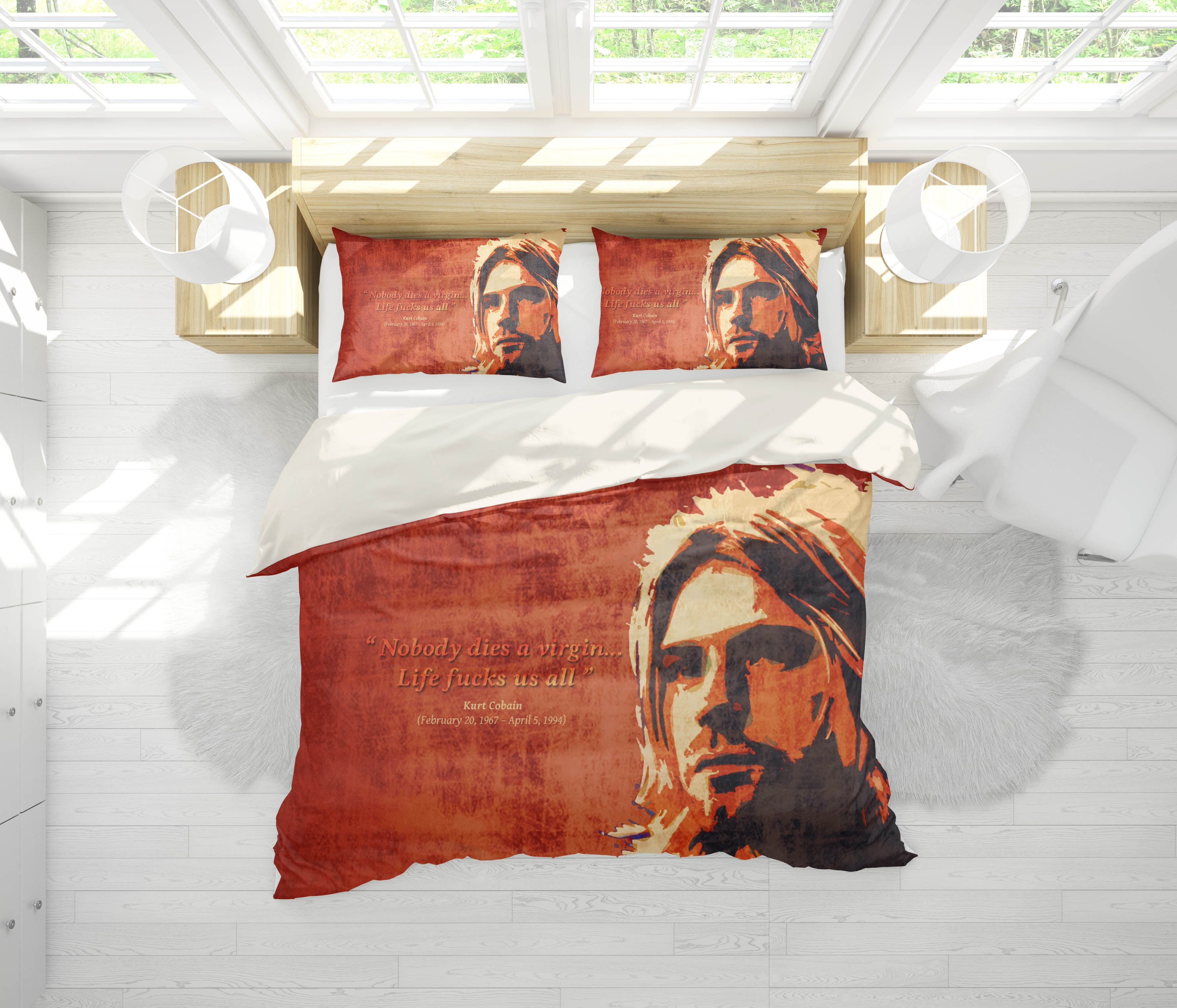 3D Band Nirvana Quilt Cover Set Bedding Set Pillowcases 154