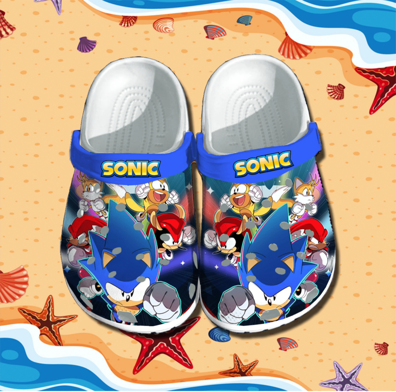 Sonic The Hedgehog Play Guitar Clogs Clogband Clogs, Comfy Footwear, Shoes 2