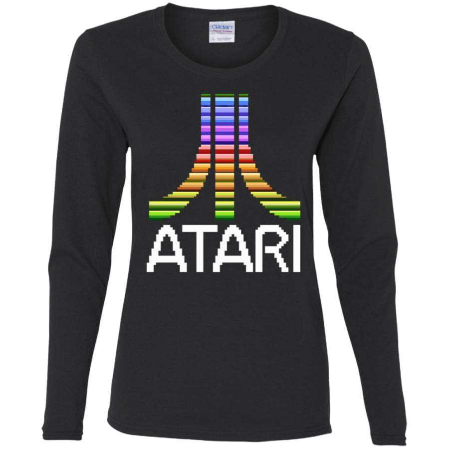 AGR Atari – Original Screen Logo Ladies’ Cotton LS T-Shirt