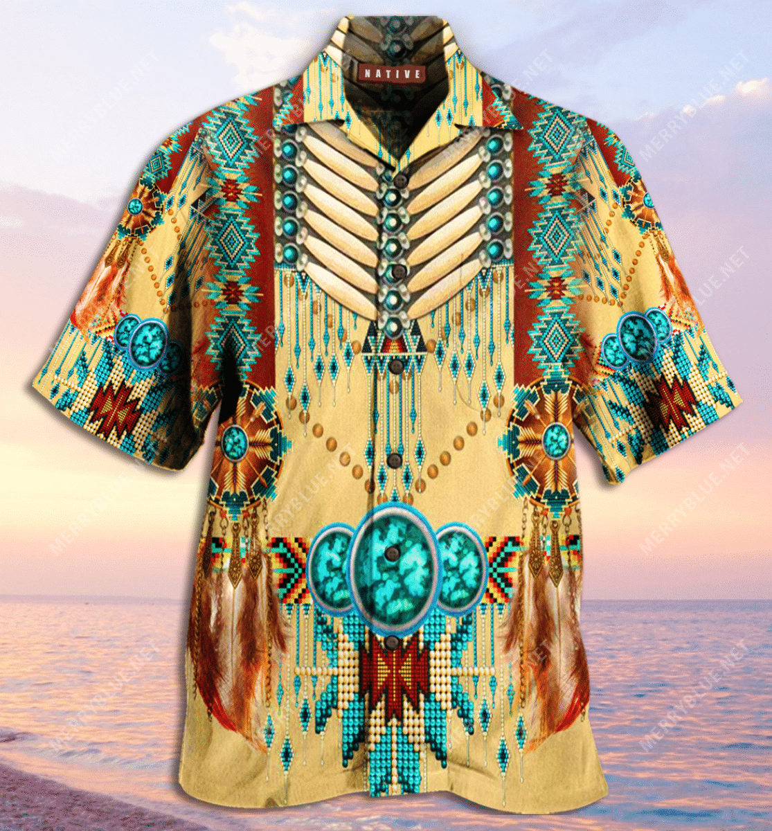 High Quality Proud Native American Unisex Hawaii Shirt Ha111201