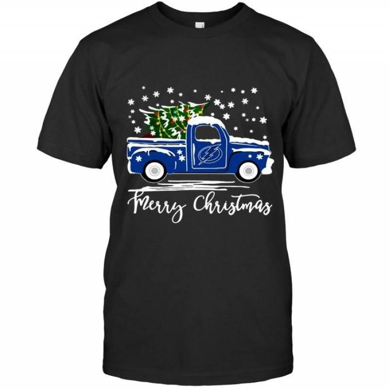 Tampa Bay Lightning Merry Christmas Christmas Tree Truck T Shirt – Gearpenguin.com