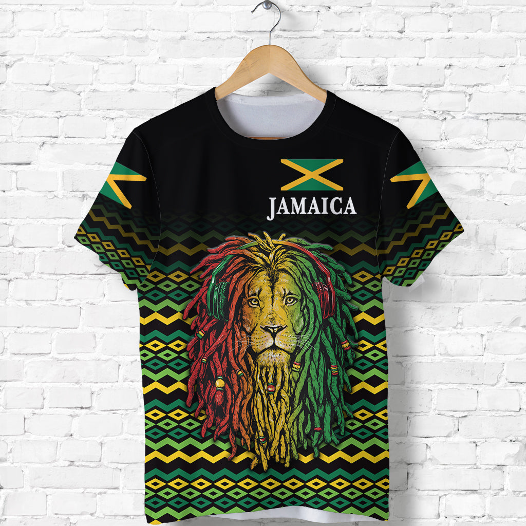 (Custom Personalised) Jamaica T Shirt Unique Rastafarian Lion – Flag Vibes Lt8