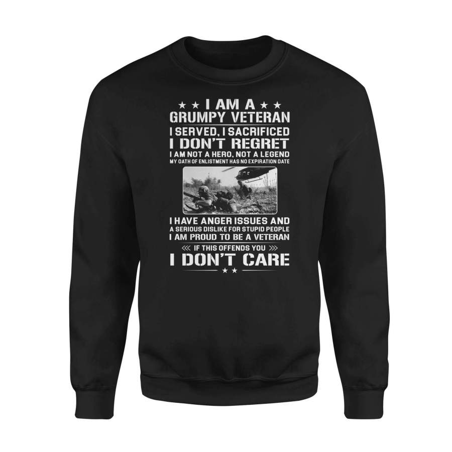 Vietnam Veteran – I Don’t Care – Standard Fleece Sweatshirt