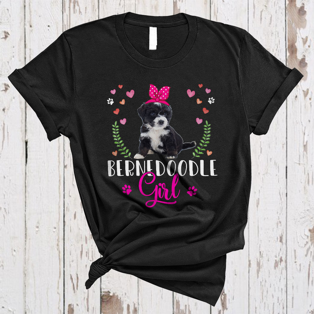 Bernedoodle Girl Cute Cool Dog Puppy Women Mom Mama Lover Matching Family Gifts T-Shirt