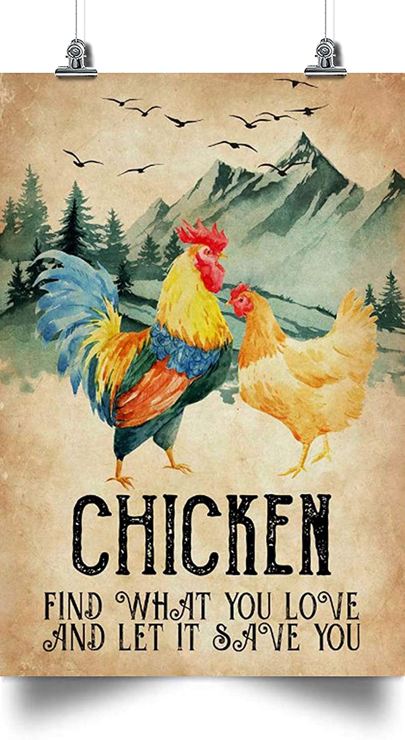 Chicken Poster -Chicken Find What You Love – Decorative Posters, Wall ...