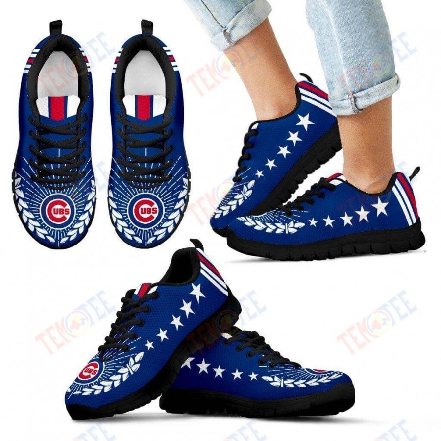 Mens Womens Chicago Cubs Sneakers Line Of Stars Victory Running Shoes For Men Women TDT386