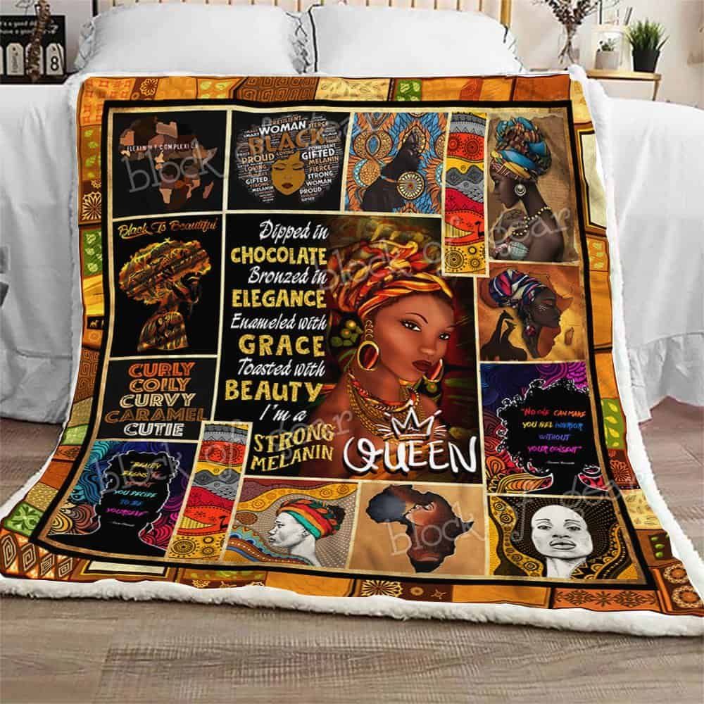 Strong Melanin Queen Sofa Throw Blanket