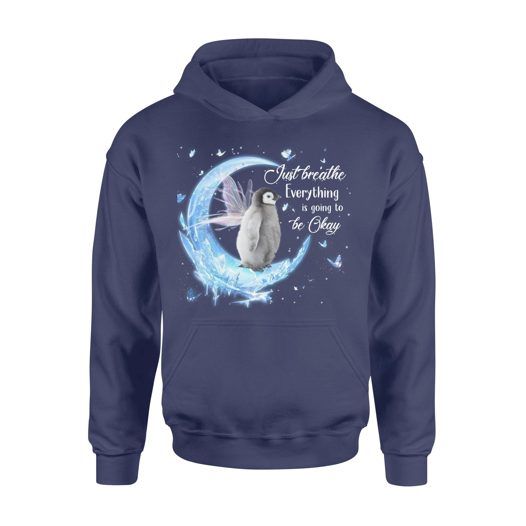 fairy moon penguin with the wing premium hoodie 46