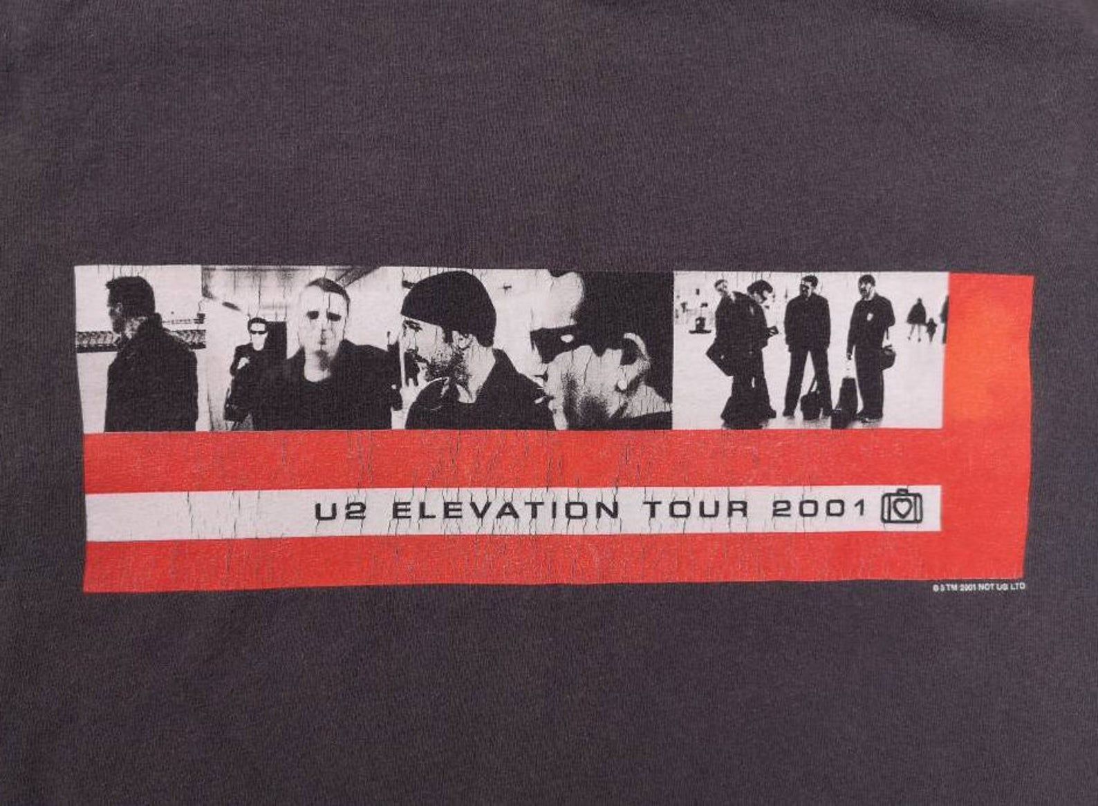 Vintage 2001 U2 Us Elevation Tour Concert Tee Double-Sided T-Shirt Made In Usa