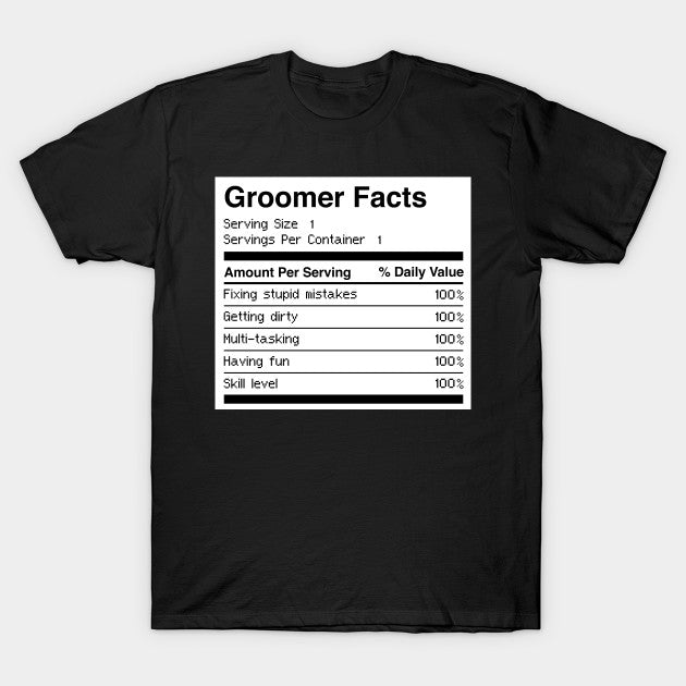 Pet Groomer Fact Funny Gift Dog Groomer T shirt