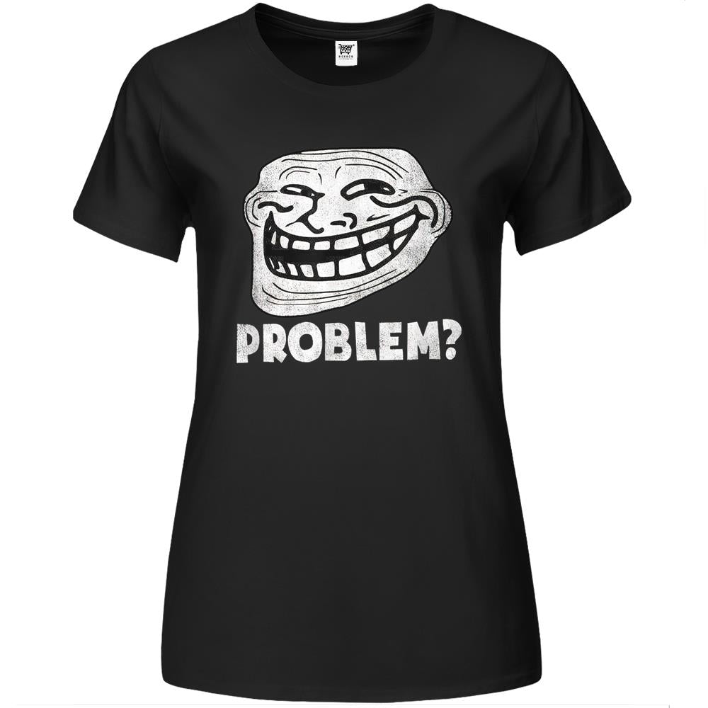 Troll Face Problem Funny Premium Womens T Shirts