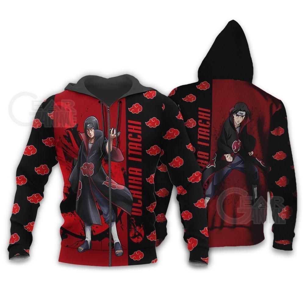 Akatsuki Itachi Hoodie Shirt Naruto Akatsuki Anime Jacket