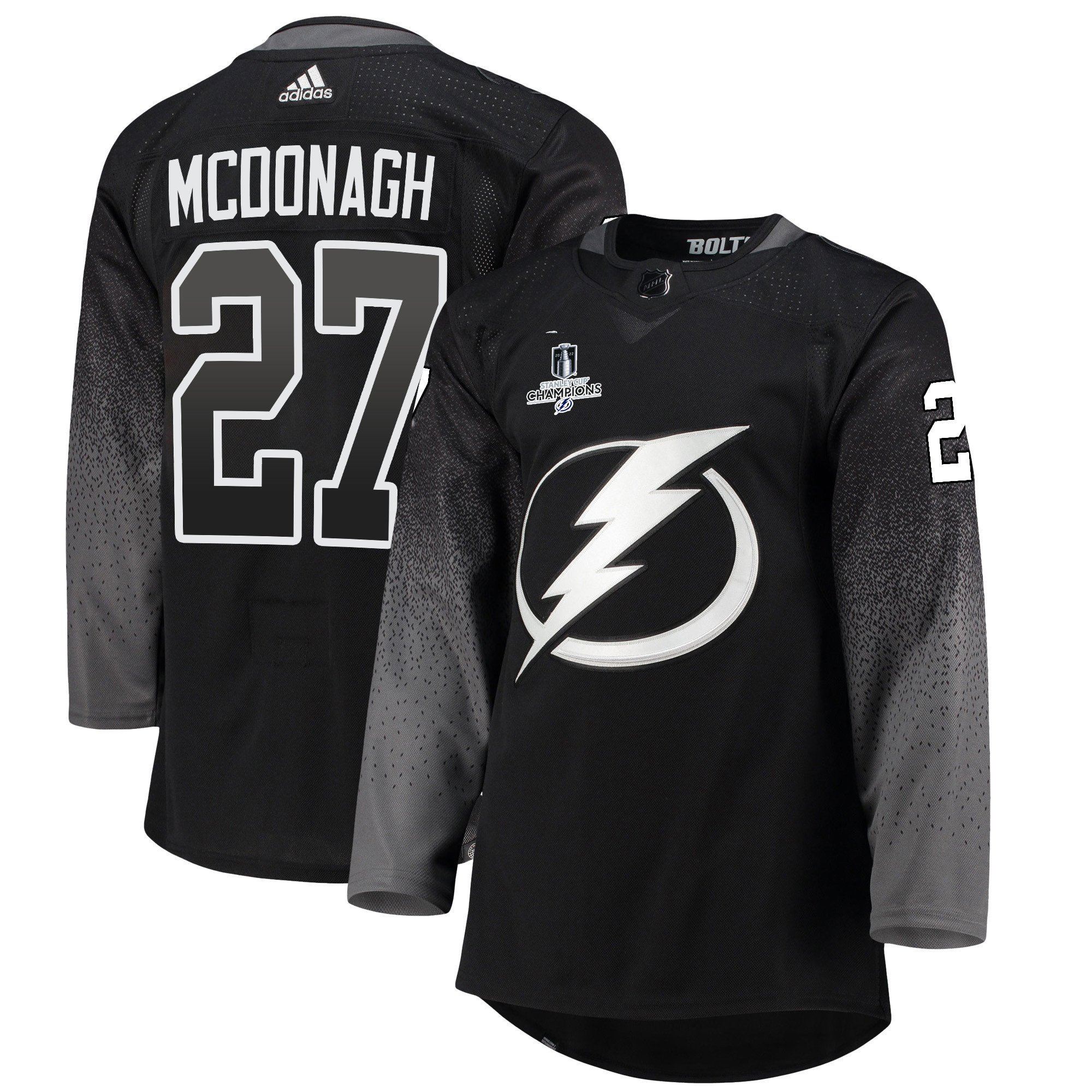 Tampa Bay Lightning Ryan McDonagh 27 Alternate 2022 Stanley Cup Champions Breakaway Men Jersey – Black