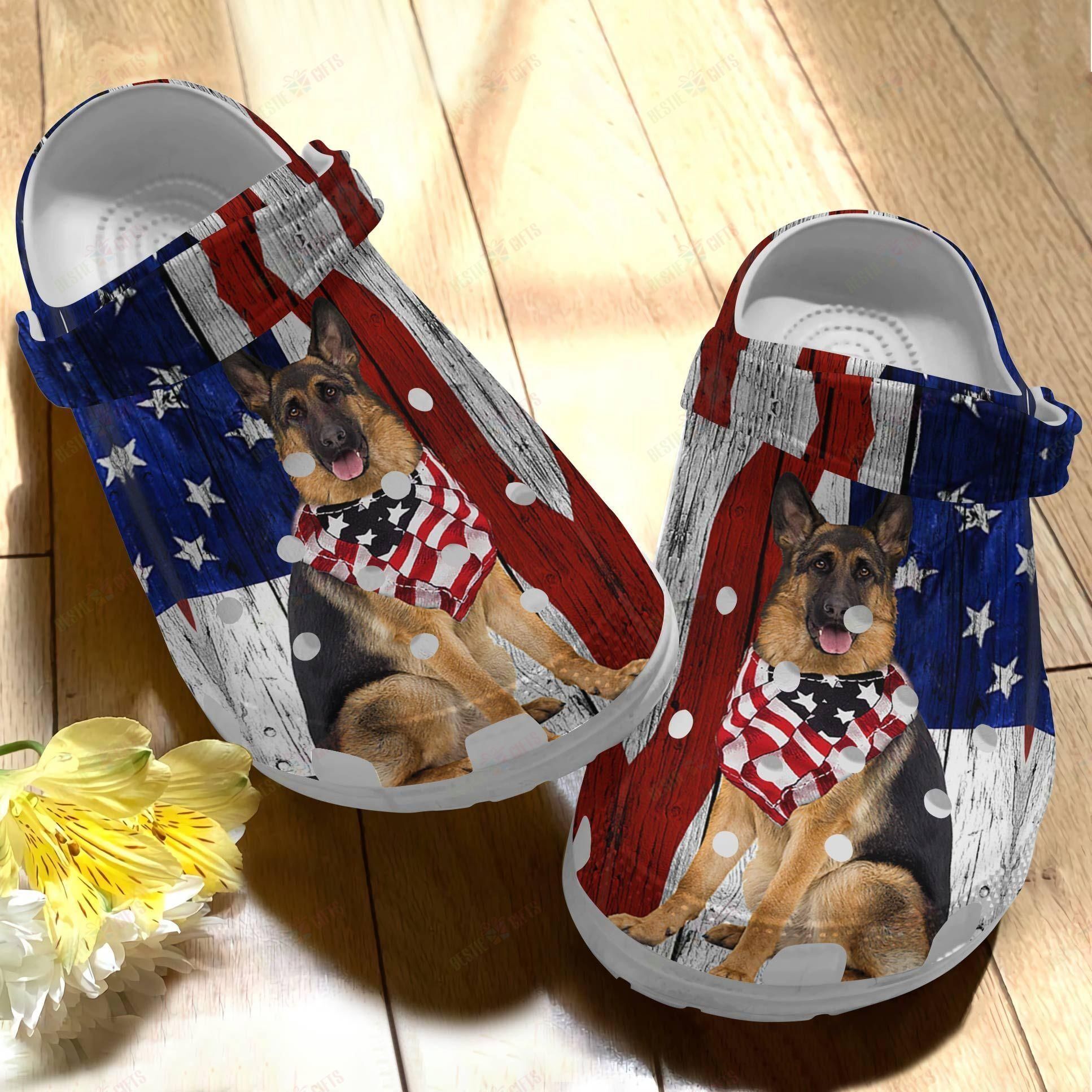 German Shepherd Crocss Classic Clog Whitesole Shoes Corethermax
