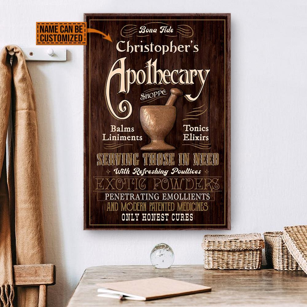 Aeticon Gifts Personalized Apothecary Serving Those In Need Canvas Mom Dad Gift Home Decor