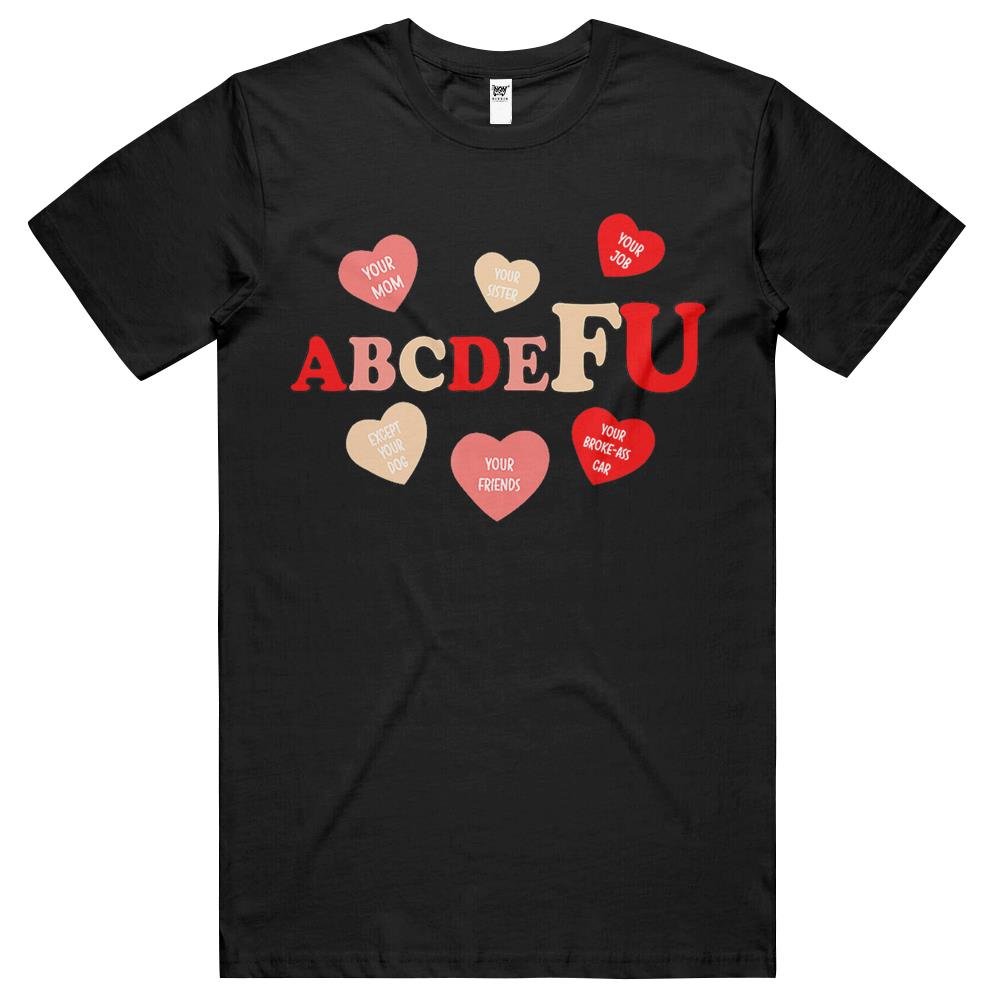 Abc.De.Fu Valentines Retro Funny Hearts Valentine Candy. T Shirts