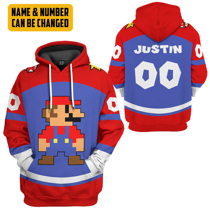 Waybackapparel Mario Sports Ver 2 Custom Name Custom Number 3D All Over Printed