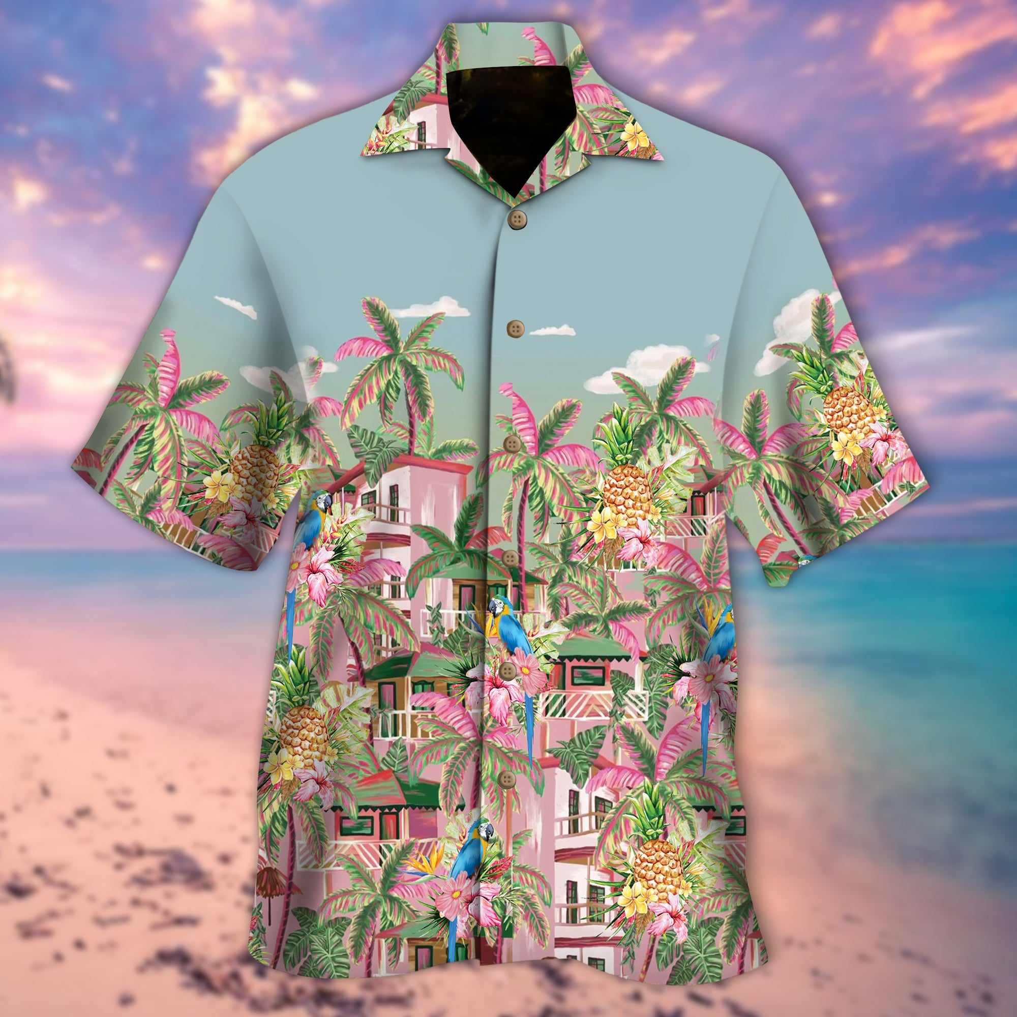 Pink World Hawaii Shirt Ha9189