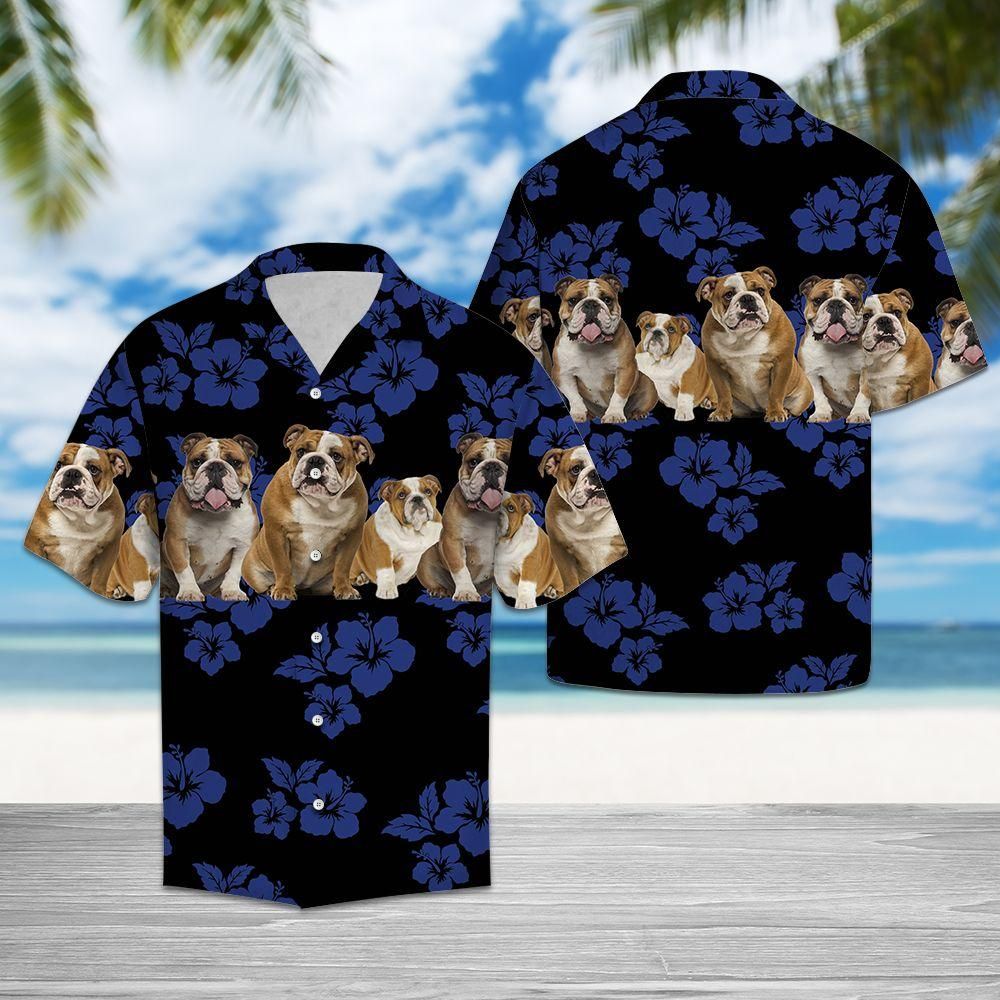 Aloha Shirt Awesome Bulldog Hawaii Ha94906