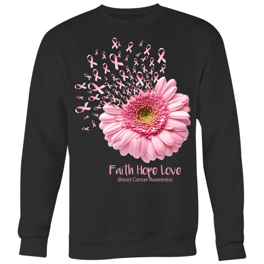 Breast Cancer Awareness Shirt, Faith Hope Love Shirt