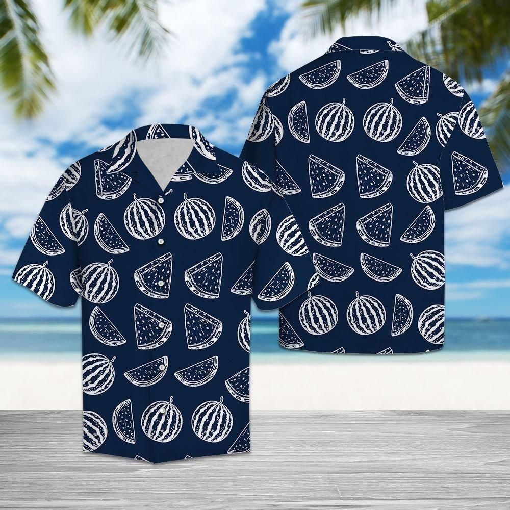 Watermelon Tropical Aloha Hawaiian Shirt Colorful Short Sleeve Summer Beach Casual Shirt For Men And Women