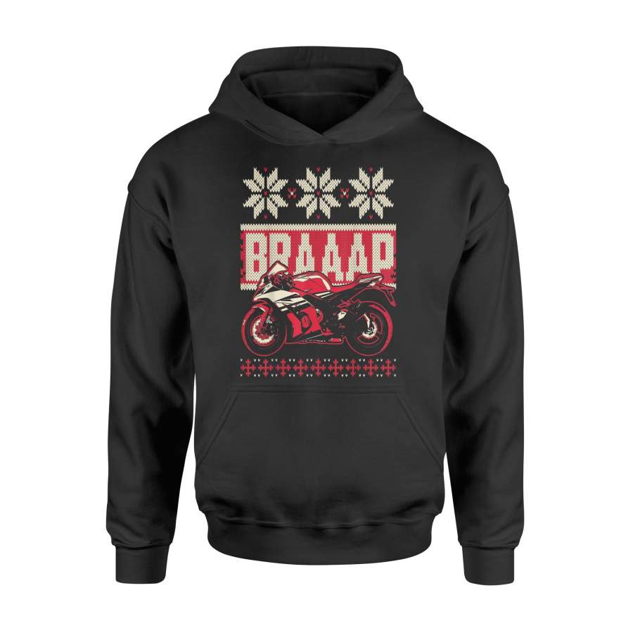 Sportbike T-shirt Ugly Christmas style – Standard Hoodie