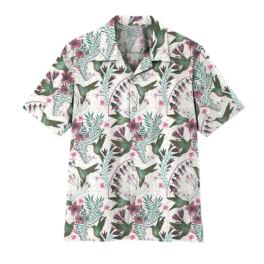 Gearhuman Hummingbird With Columbine Flower Hawaiian Shirt Ha17266