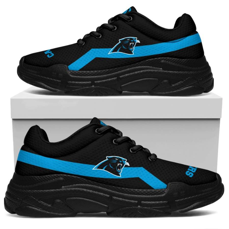 Edition Chunky Sneakers With Line Carolina Panthers Shoes - GoSportPrint