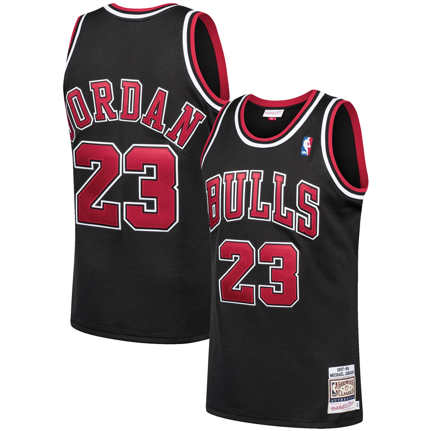 Michael Jordan Chicago Bulls Mitchell & Ness 1997/98 Hardwood Classics Authentic Jersey – Black