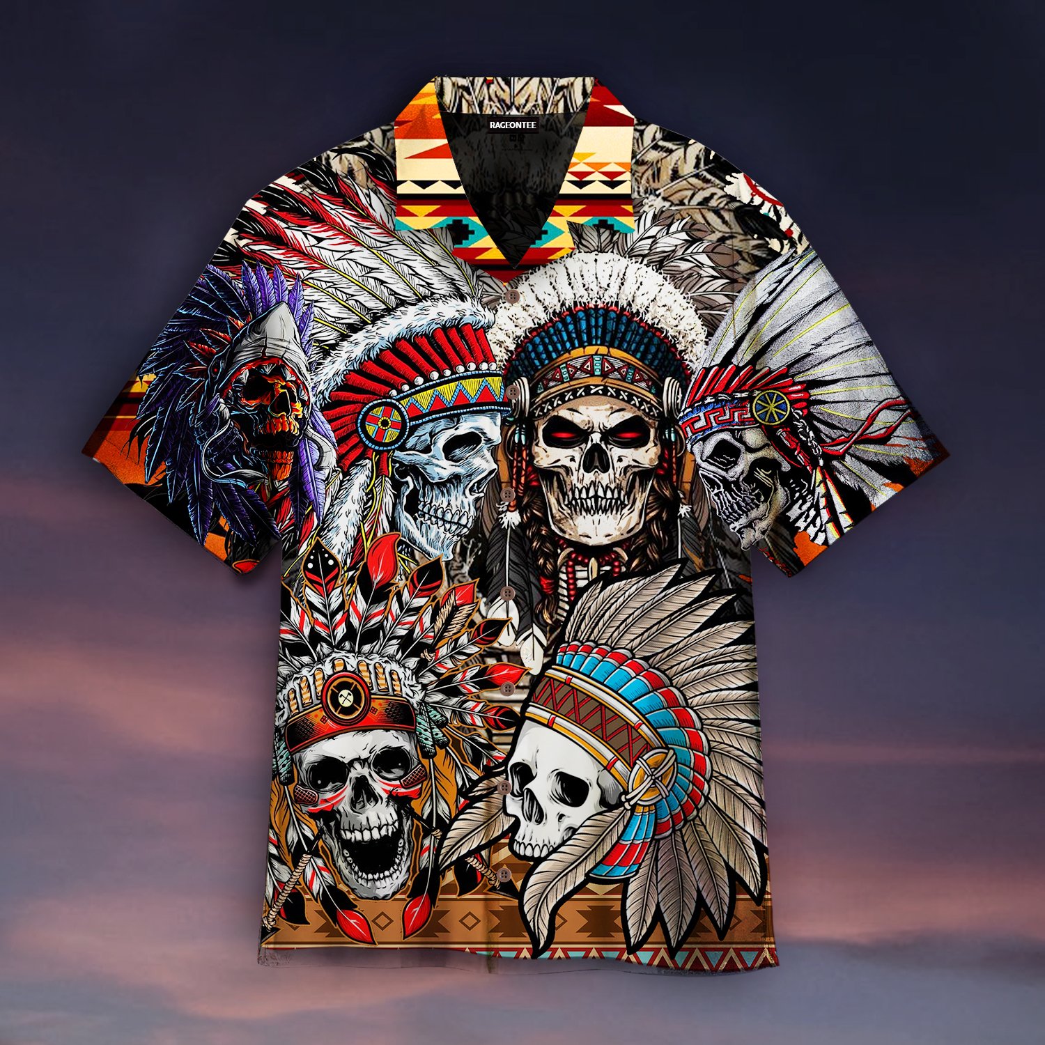 Apache Skull Be Strong When You Are Weak Hawaiian Shirt | Unisex | Adult | Hw4776