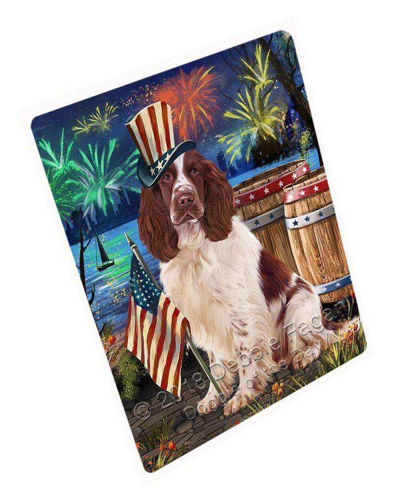 4Th Of July Independence Day Firework Springer Spaniel Dog Blanket Blnkt104115