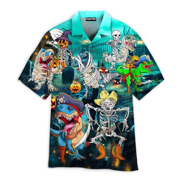 Halloween Dinosaur Scary Party Hawaii Shirt For Men Women Ha24371