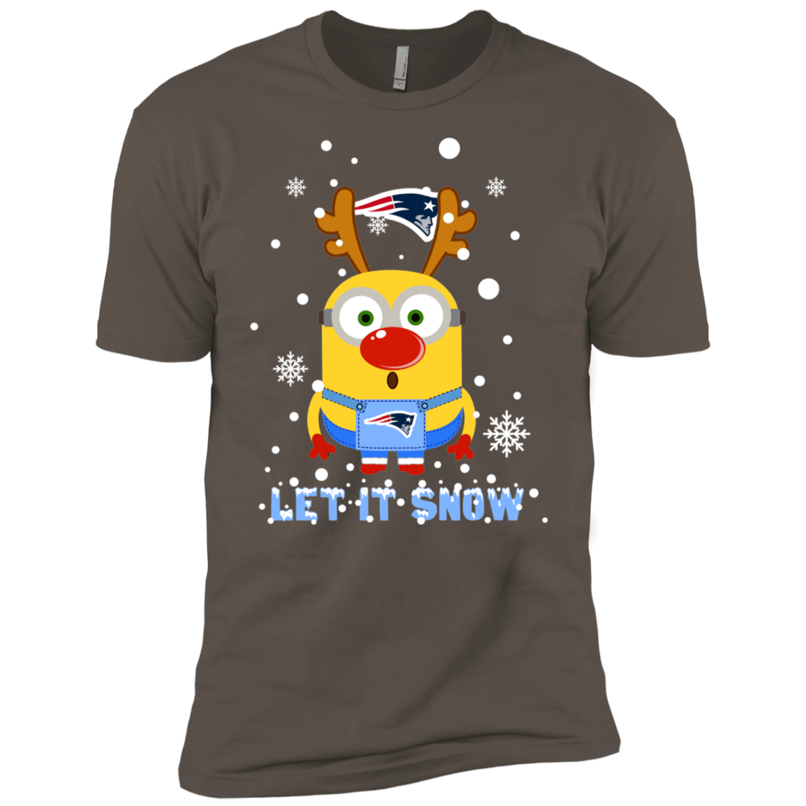 Buy Minion New England Patriots Ugly Christmas Sweaters Let It Snow Men’S T-Shirt